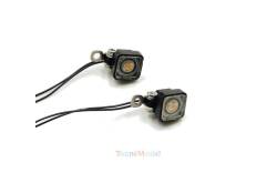 Pair of 9x9mm square spotlights 7.2-12v 1/14 scale with SMD led and articulated support - SCALE-PARTS SP-01-07-001