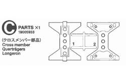 C-panel cross member Tamiya 9005933