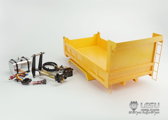 Montage d’une benne LESU à levage hydraulique pour camion 3 essieux
